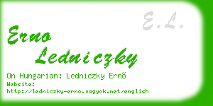 erno ledniczky business card